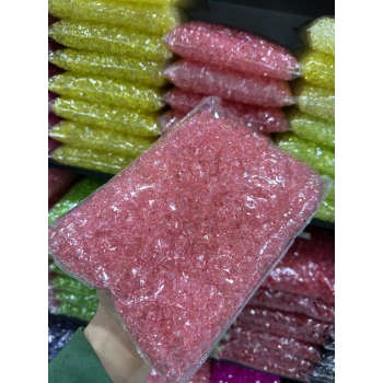 10 MM ŞEFFAF RENKLİ KÜP ÇANTA BONCUĞU (500 GRAM)