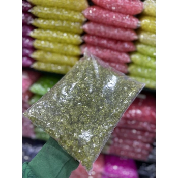 10 MM ŞEFFAF RENKLİ KÜP ÇANTA BONCUĞU (500 GRAM)