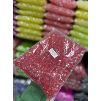 10 MM ŞEFFAF RENKLİ KÜP ÇANTA BONCUĞU (500 GRAM)