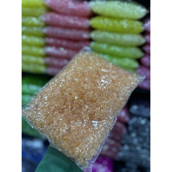 10 MM ŞEFFAF RENKLİ KÜP ÇANTA BONCUĞU (500 GRAM)