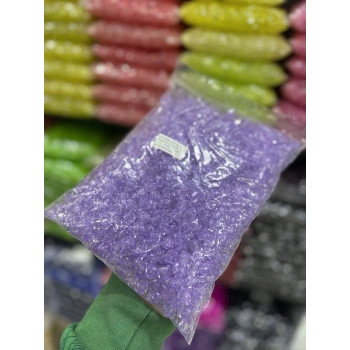 10 MM ŞEFFAF RENKLİ KÜP ÇANTA BONCUĞU (500 GRAM)