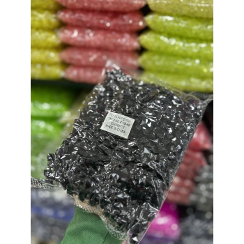 10 MM SİYAH KÜP ÇANTA BONCUĞU (500 GRAM)