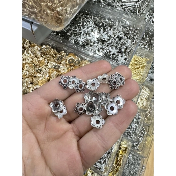 METAL GÜMÜŞ BONCUK KAPAĞI (50 gram)
