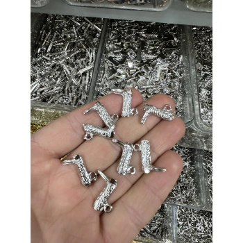 METAL GÜMÜŞ TOPUKLU AYAKKABI (50 gram)