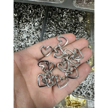METAL GÜMÜŞ KALP (50 gram)
