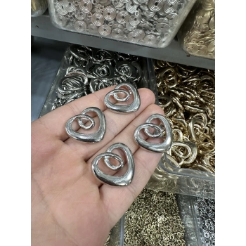 METAL GÜMÜŞ KALP (50 gram)