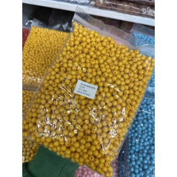8 mm Renkli Akrilik Boncuk (500 gram)