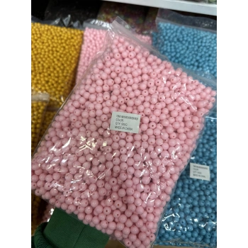 8 mm Renkli Akrilik Boncuk (500 gram)