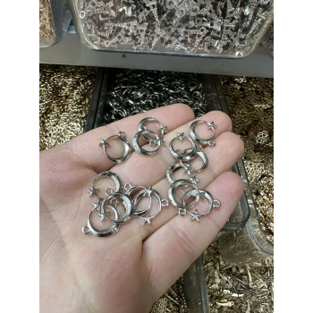 METAL GÜMÜŞ TEK KULP AYYILDIZ (50 gram)