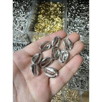 METAL GÜMÜŞ DENİZ KABUĞU (50 gram)