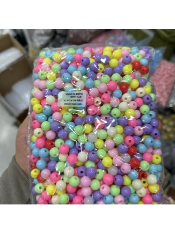 10 mm renkli boncuk (500 gr)