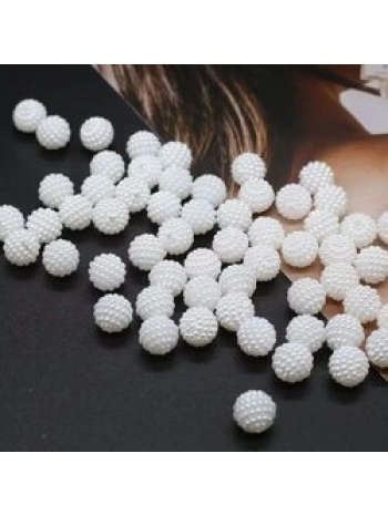 14 mm beyaz böğürtlen boncuk (500 gr)