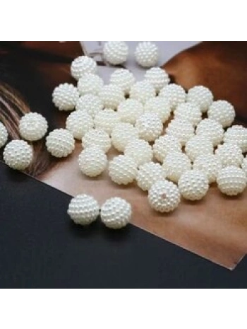 14 mm krem böğürtlen boncuk (500 gr)