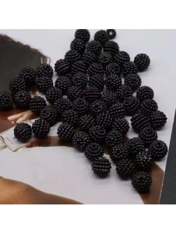 14 mm siyah böğürtlen boncuk (500 gr)