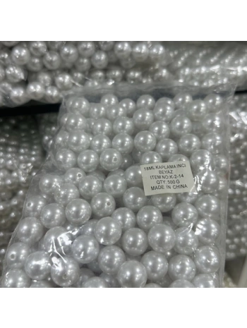 18 mm beyaz lüx inci (500 gr)
