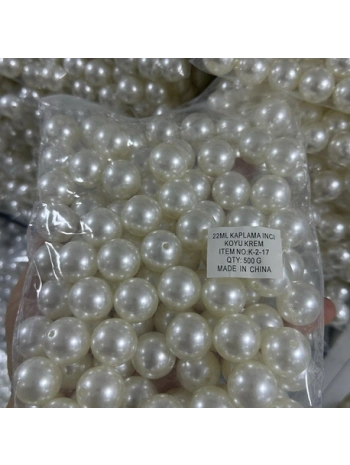 22 mm krem lüx inci (500 gr)