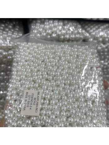 8 mm beyaz lüx inci (500 gr)