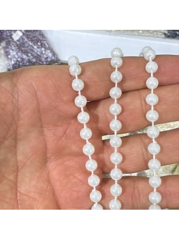 8 mm krem renk sıralı inci (1 kg)