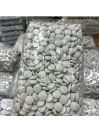 Akrilik Beyaz Boncuk (500 gr)