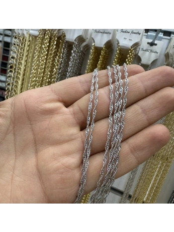 RODYUM KAPLAMA ZİNCİR 1 METRE