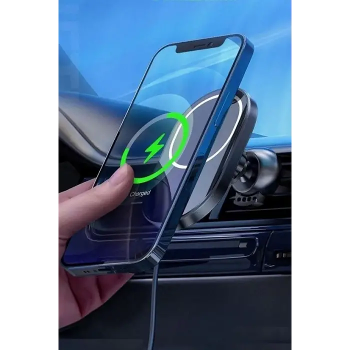 ® 15w Mıknatıslı Takılabilen Hızlı Şarj Tüm Cihaz Ve Araçlara Uyumlu Araç İçi Şarj Cihazı