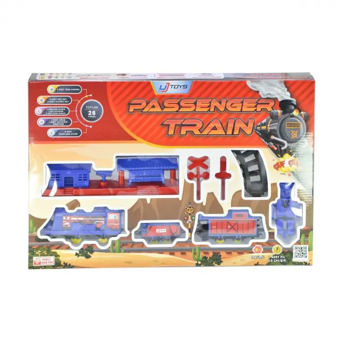 020002 İstasyonlu Tren Kırmızı