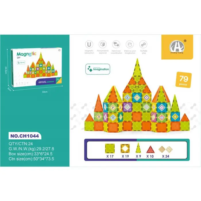 03-CH1044 5,5 CM MANYETİK BLOKLAR 79 PCS