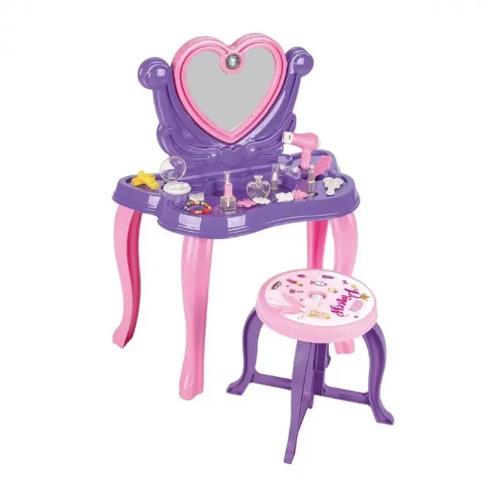 06 047 Kalp Makyaj Masası Mor -Pilsan Oyuncak