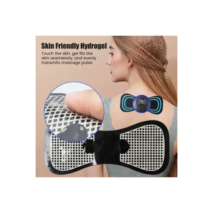 1 Adet Yedek Ped Şarjlı Kelebek Ems Boyun Omuz Kol Sırt Elektrikli Masaj Bantı Kas Stimülatörü Aleti