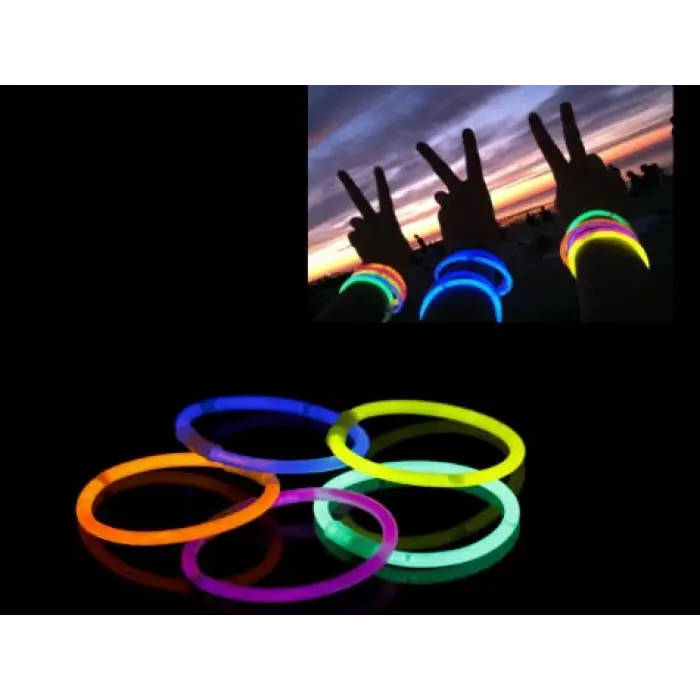 10 Adet Glow Stick Bracelet Fosforlu Kırılan Çubuk Bileklik (336336)