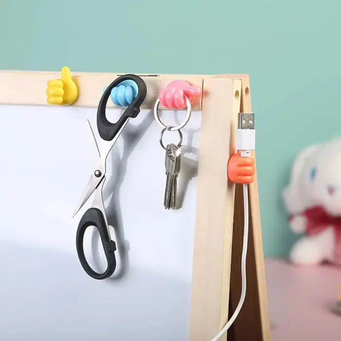 10 Adet Renkli Ok İşareti Kablo Sabitleyici Klipsler Kablo Düzenleyici Tutucu Yapışkanlı Askı (336336)