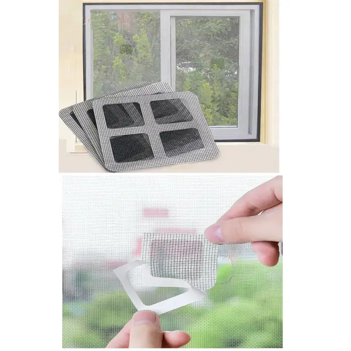 10 Adet Yapışkanlı Kesilerek Kullanılabilir Yırtık Kapı-Pencere Sinekliği Onarım Tamir Bandı (336336)