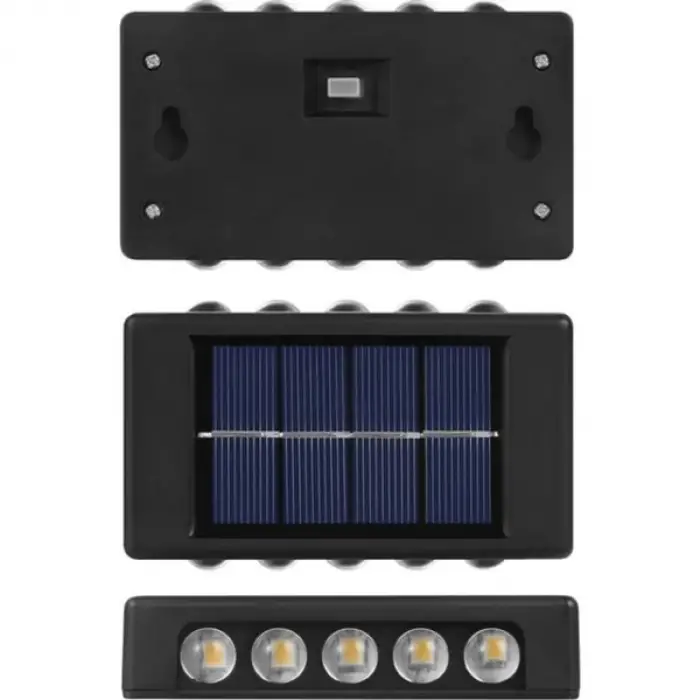 10 Ledli Solar Bahçe Dış Mekan Duvar Aydınlatması 2li Set