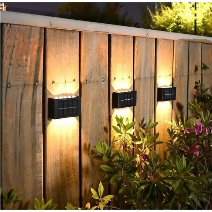 10 Ledli Solar Bahçe Dış Mekan Duvar Aydınlatması 2li Set