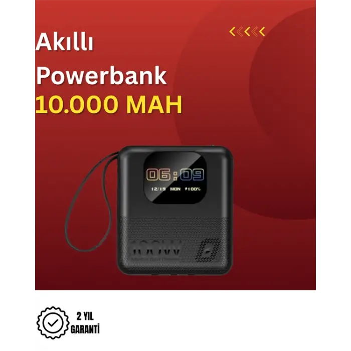 10.000 mAh Çok Amaçlı Akıllı Saat ve Powerbank Cihaz