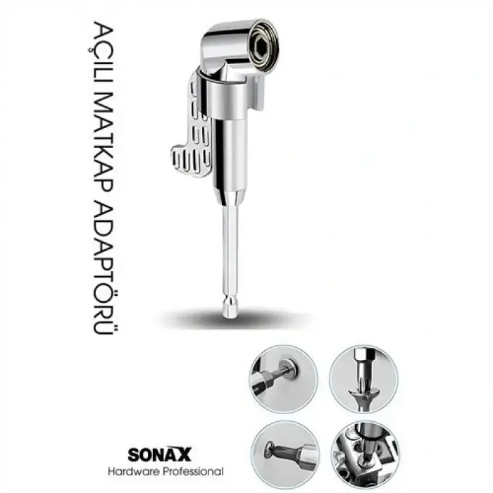 105° Açılı Matkap Adaptörü Seti – 1/4” Hex Şaftlı