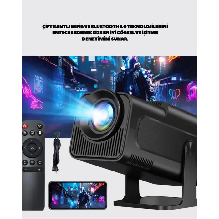 1080P Full HD Çözünürlük ve 4K Destekli Projektör