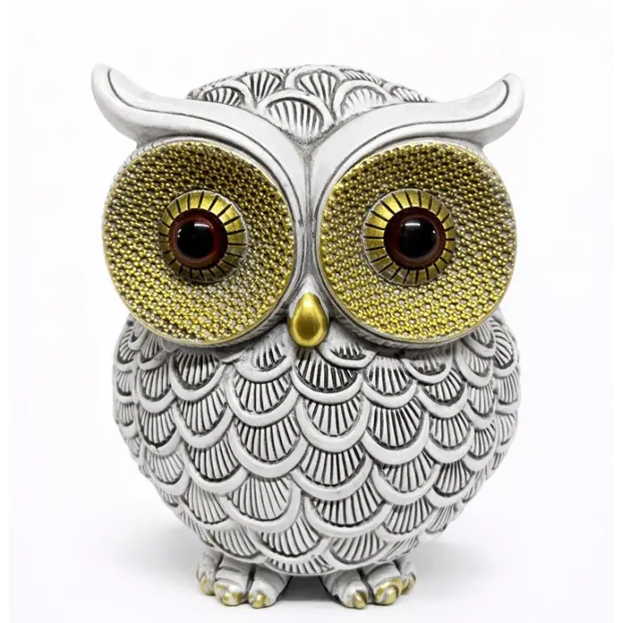 10x7 cm Polyester Baykuş Figürü