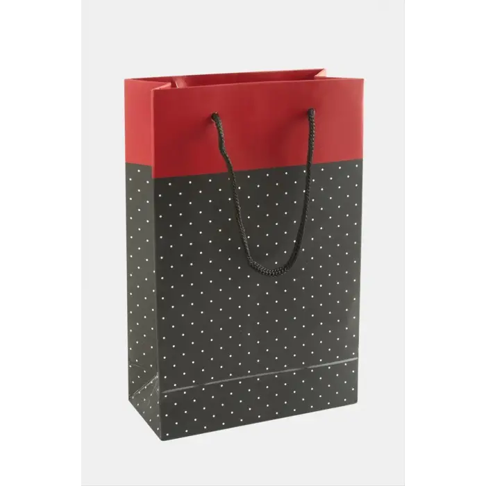 11*17 Benekli İpli Karton Çanta 1 Adet