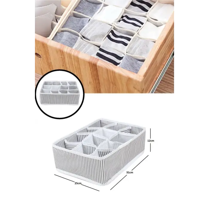 12 Bölmeli Çekmece Düzenleyici Kullanışlı Çekmece Organizeri