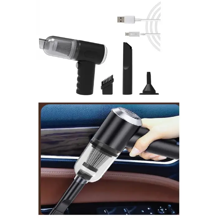 120 W Şarjlı El Süpürgesi Çekme – Üfleme Özellikli Ev Araba Klavye Süpürgesi (336336)