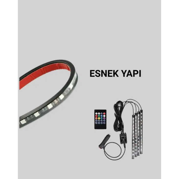 12V LED Işık Seti – Kumandalı ve Renk Ayarlı