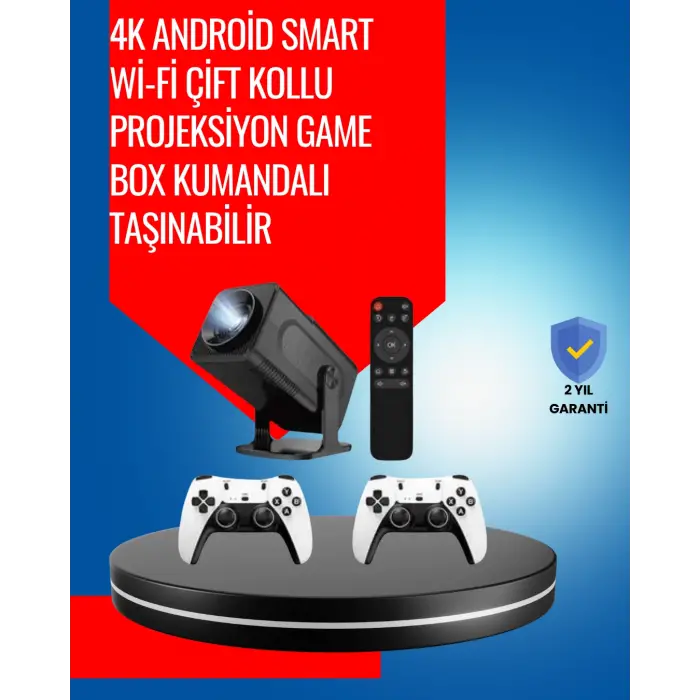 1.5 KG Ağırlığında, 4500 Retro Oyunlu Multimedya Projektör