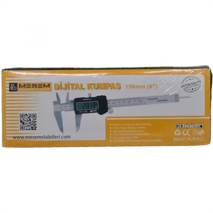 150 Mm Dijital Çelik Kumpas Özel Kutulu Hassas Manuel Ölçü Aleti
