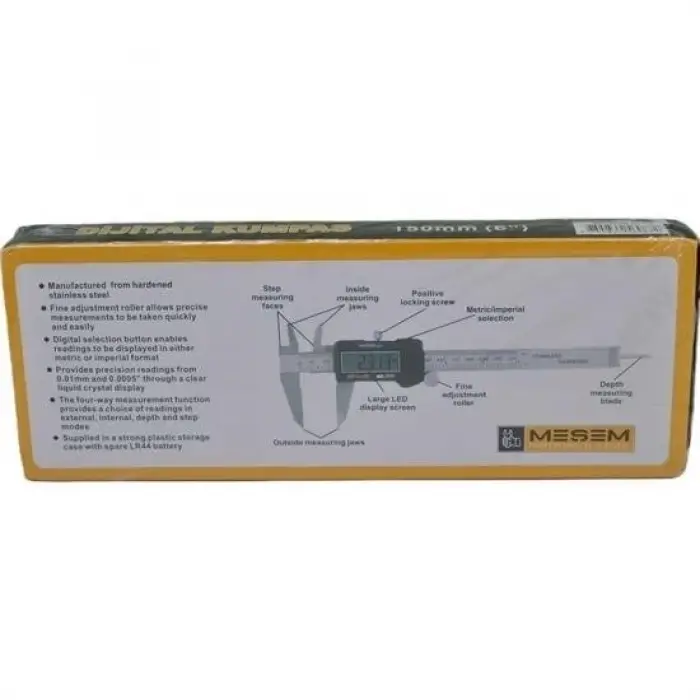150 Mm Dijital Çelik Kumpas Özel Kutulu Hassas Manuel Ölçü Aleti