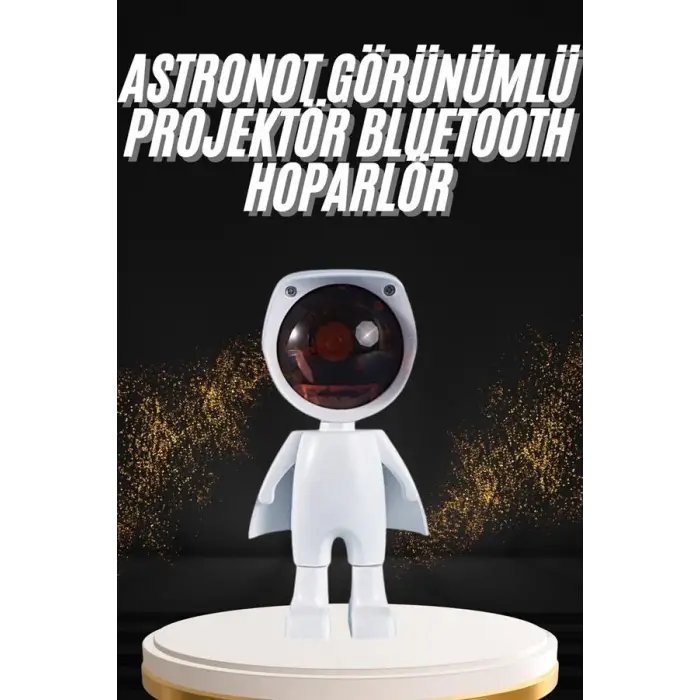 180 Derece Dönebilen Astronot Masa ve Gece Lambası Projektör