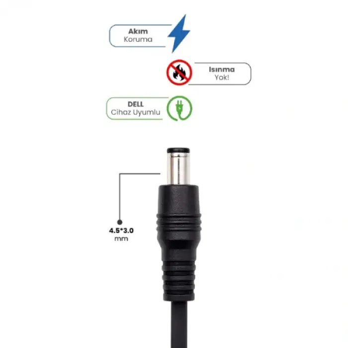 19.5V 4.62A 4.5 * 3.0mm 90W DELL İçin Laptop Adaptör