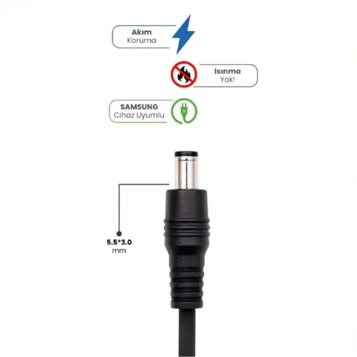 19v 4.74a 5.5 * 3.0mm 90w Samsung İçin Laptop Adaptör