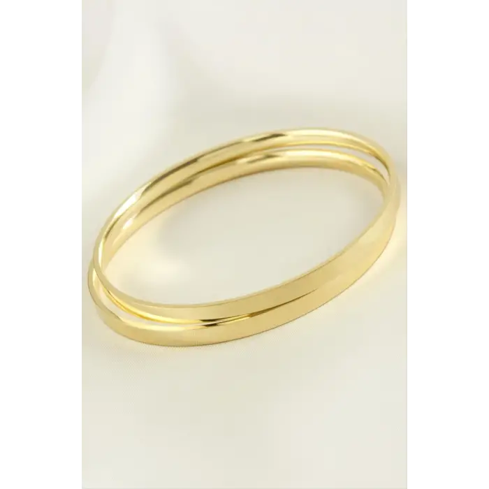 2 Adet Ajda Lüks Çelik Bilezik 65*4 mm
