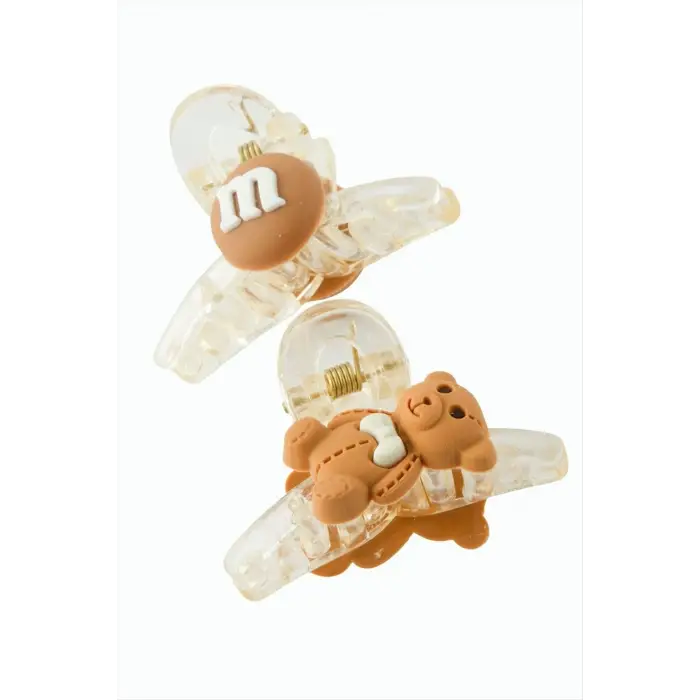 2 Adet Ayıcık Mandal Toka 4 cm